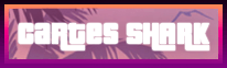 Menu button with the words "shark cards" in the center