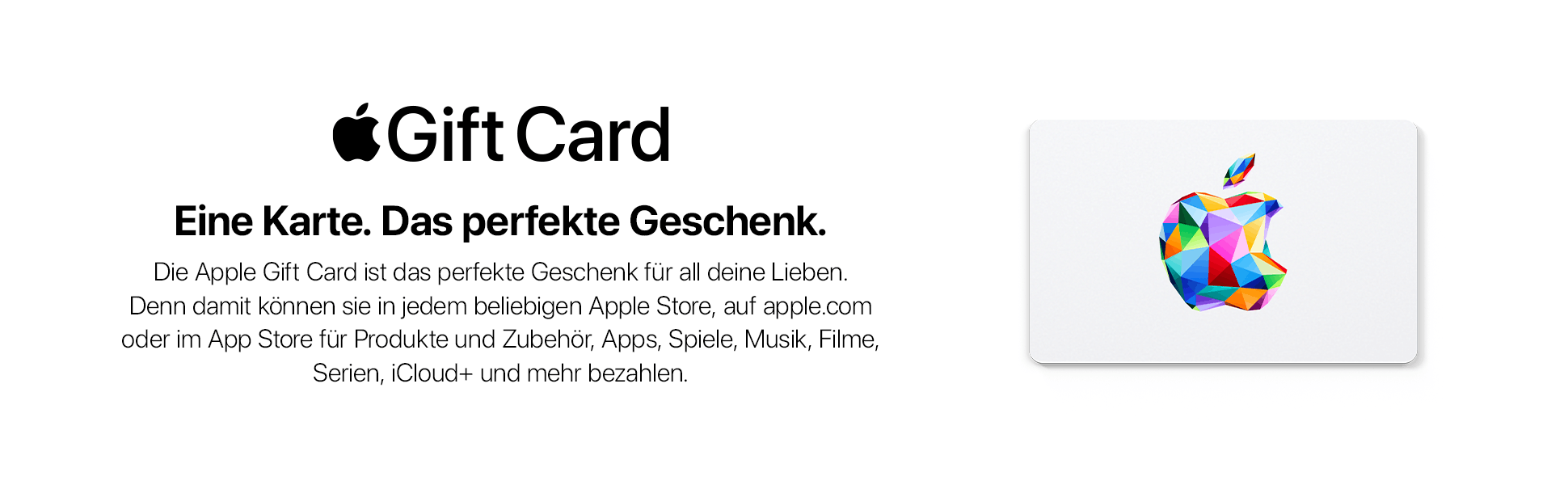 Apple gift card intro banner