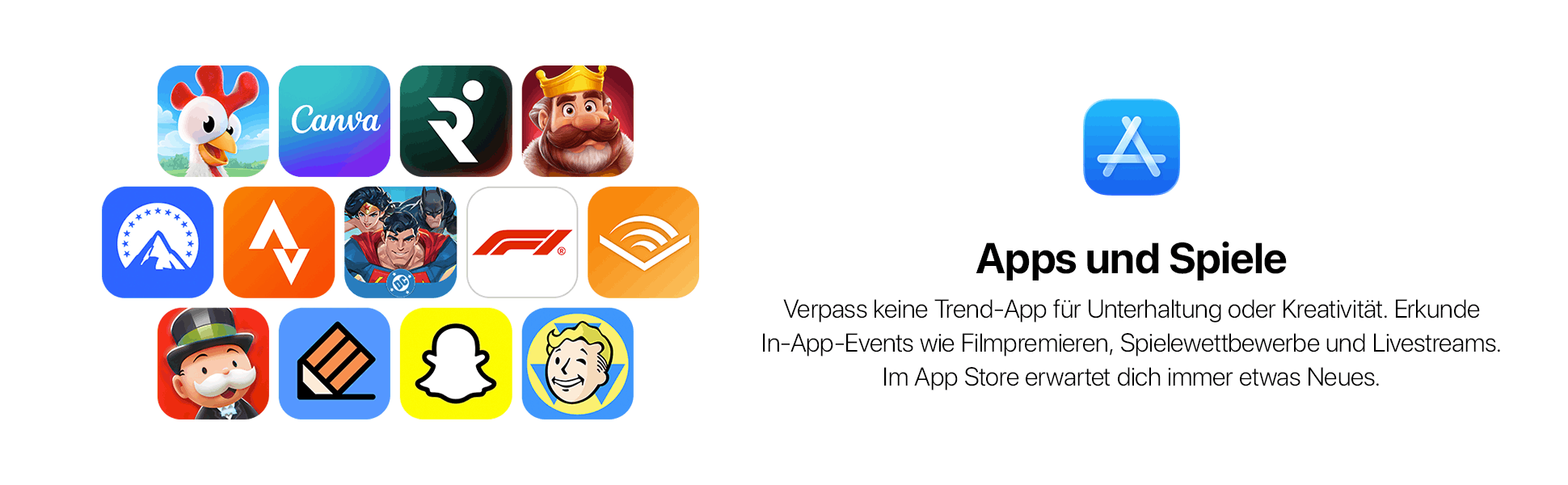 Apple app and games banner