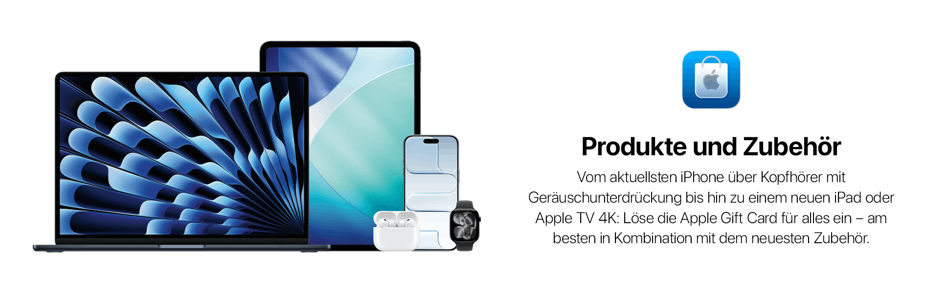 Apple products and accessories banner