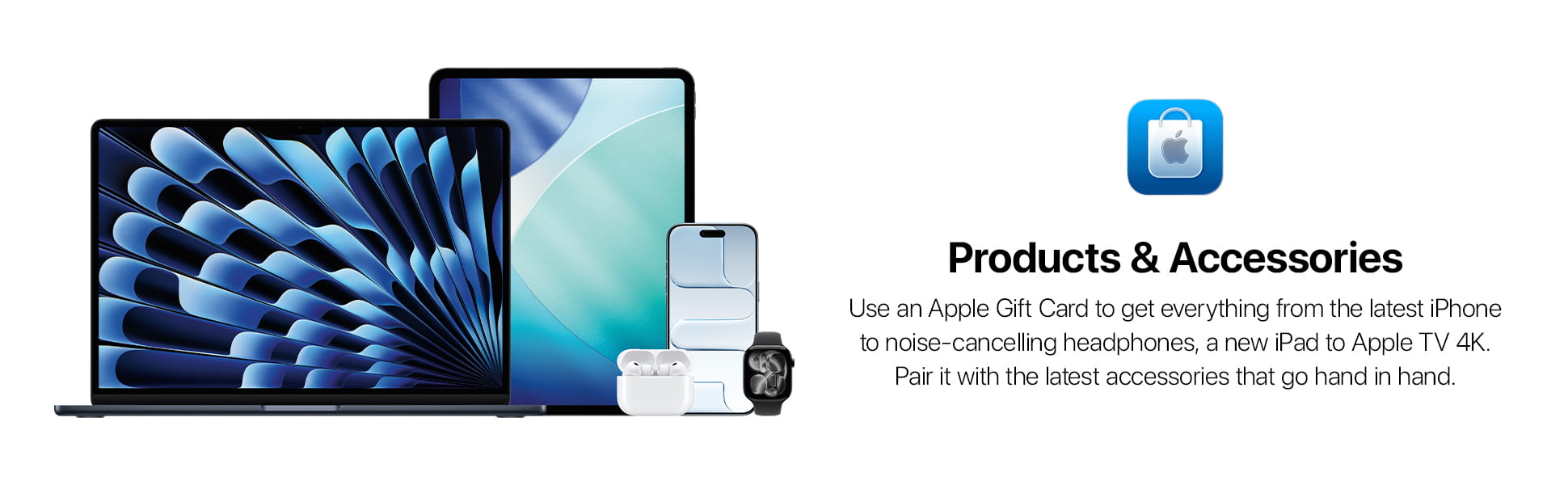 Apple products and accessories banner