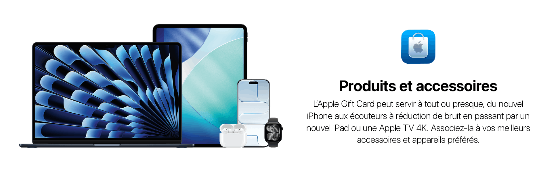 Apple products and accessories banner