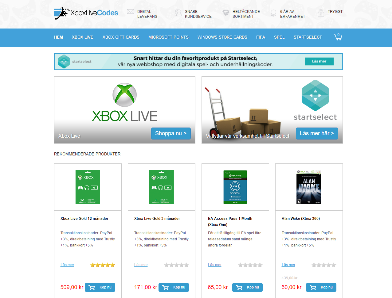 XboxLiveCodes.se år 2016