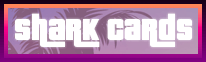 Menu button with the words "shark cards" in the center