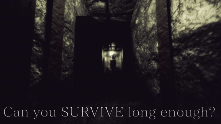 Dark corridor with a weird looking monster at the end.
