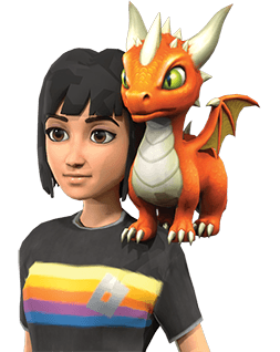 Roblox virtual item orange dragon shoulder pet