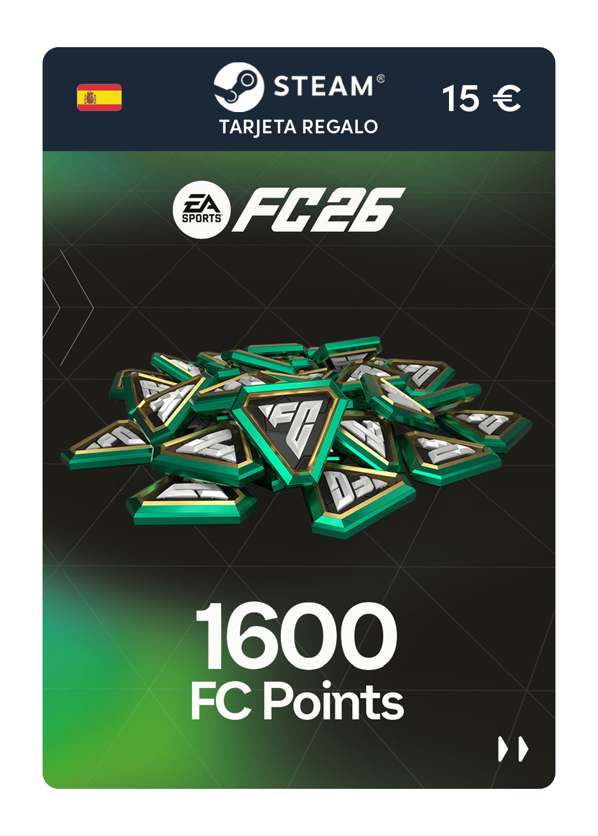 1600 puntos EA FC 26 (tarjeta regalo Steam)