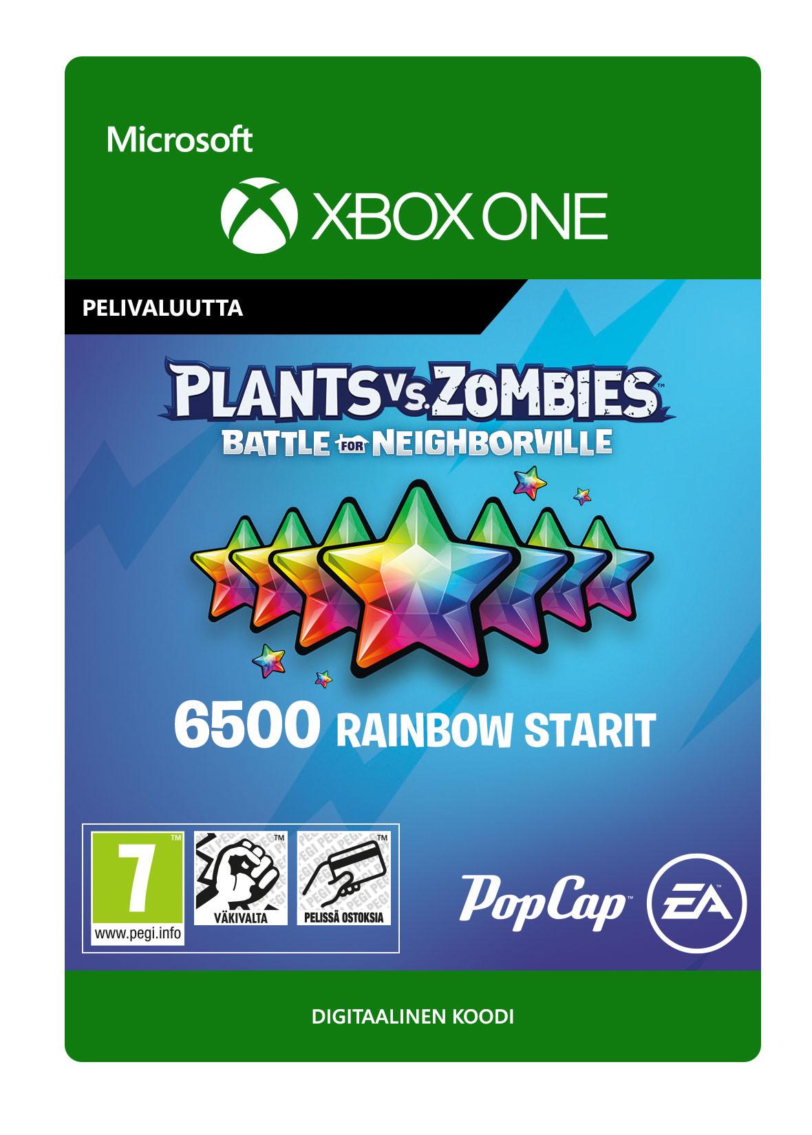 6500 RAINBOW STARIT PLANTS VS. ZOMBIES BATTLE FOR NEIGHBORVILLE