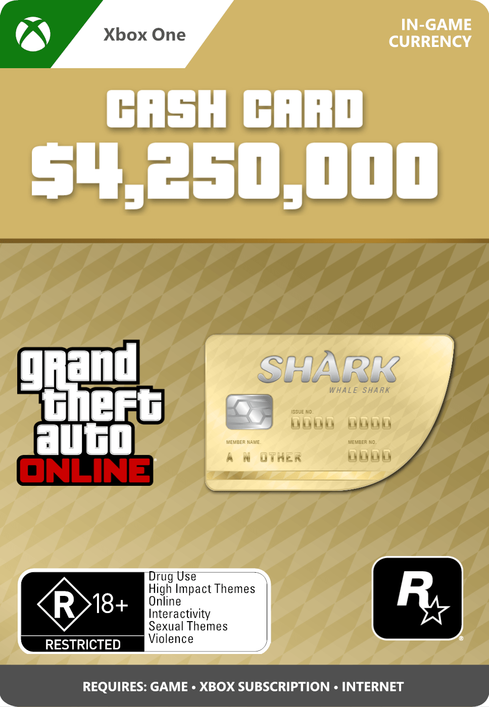 Whale Shark Card GTA Online (Xbox One)