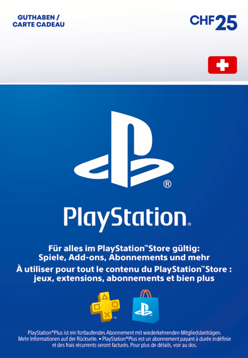 PlayStation Store CHF 25,00 PlayStation giftcard –