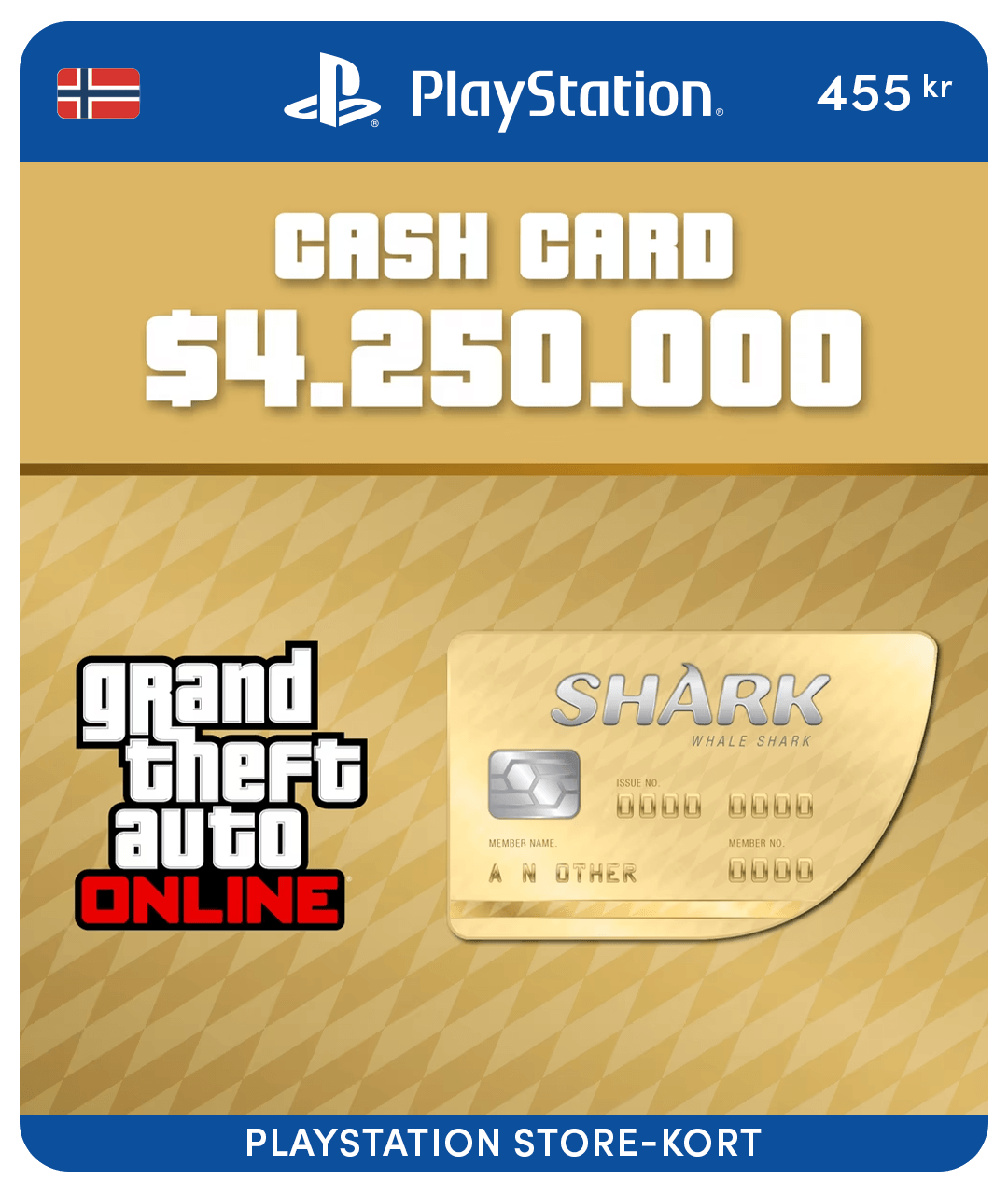 Whale Shark Card GTA Online (PSN Gift Card)