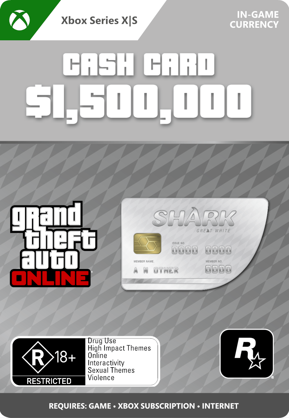 Great White Shark Card GTA Online (Xbox Series X|S)