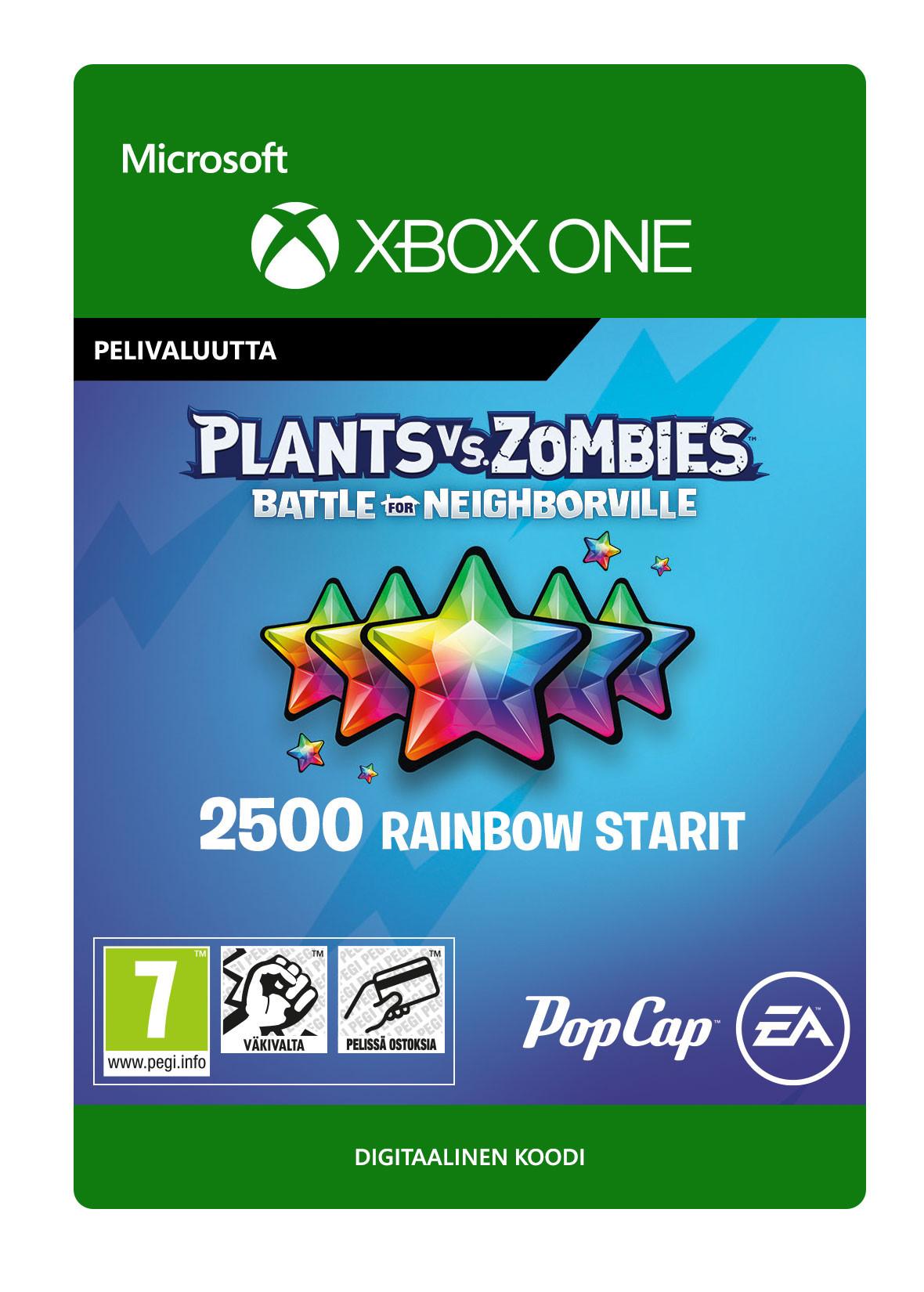 2500 RAINBOW STARIT PLANTS VS. ZOMBIES BATTLE FOR NEIGHBORVILLE