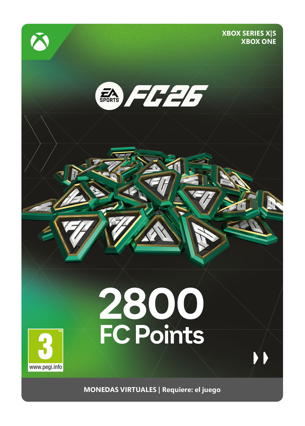 2800 FC POINTS PARA EA SPORTS FC 26