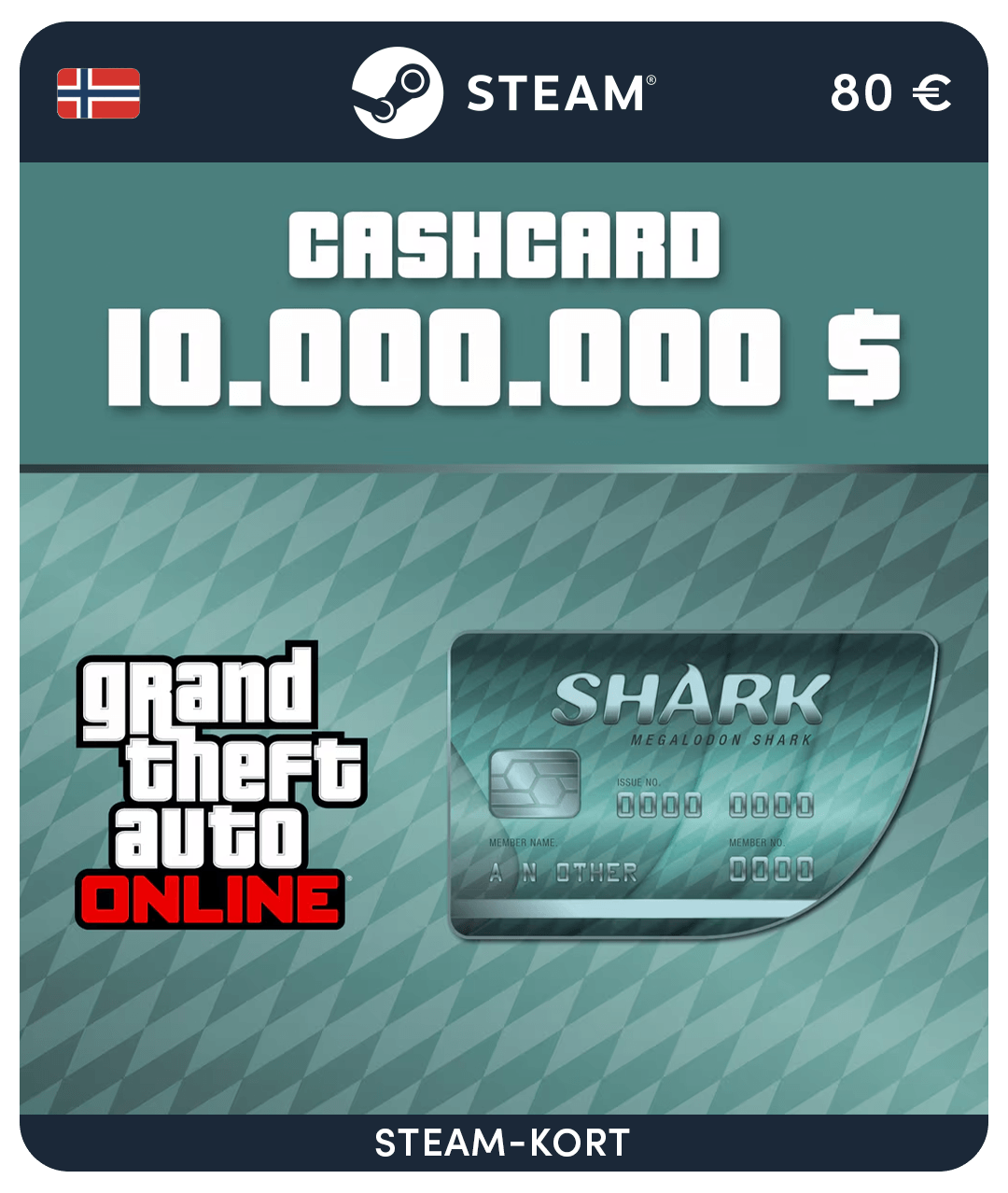 Megalodon Shark Card GTA Online (Steam Gift Card)