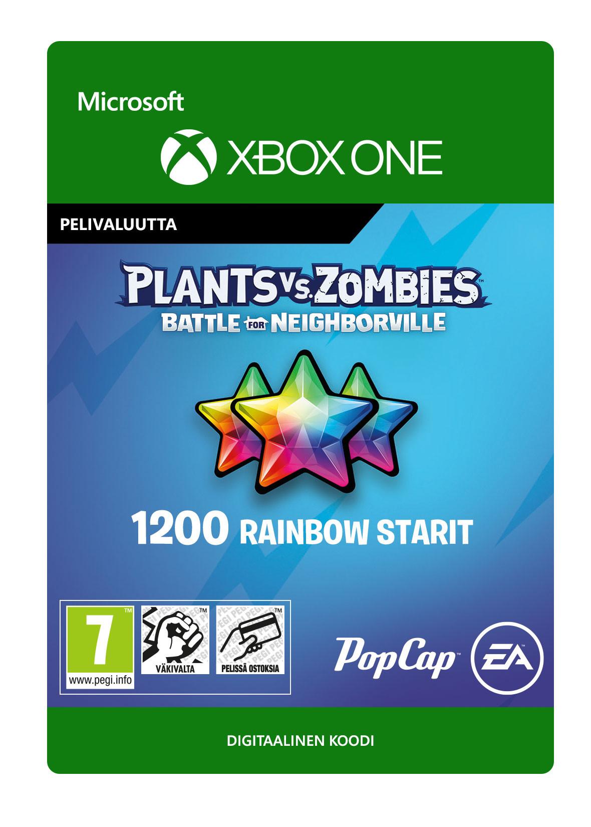 1200 RAINBOW STARIT PLANTS VS. ZOMBIES BATTLE FOR NEIGHBORVILLE