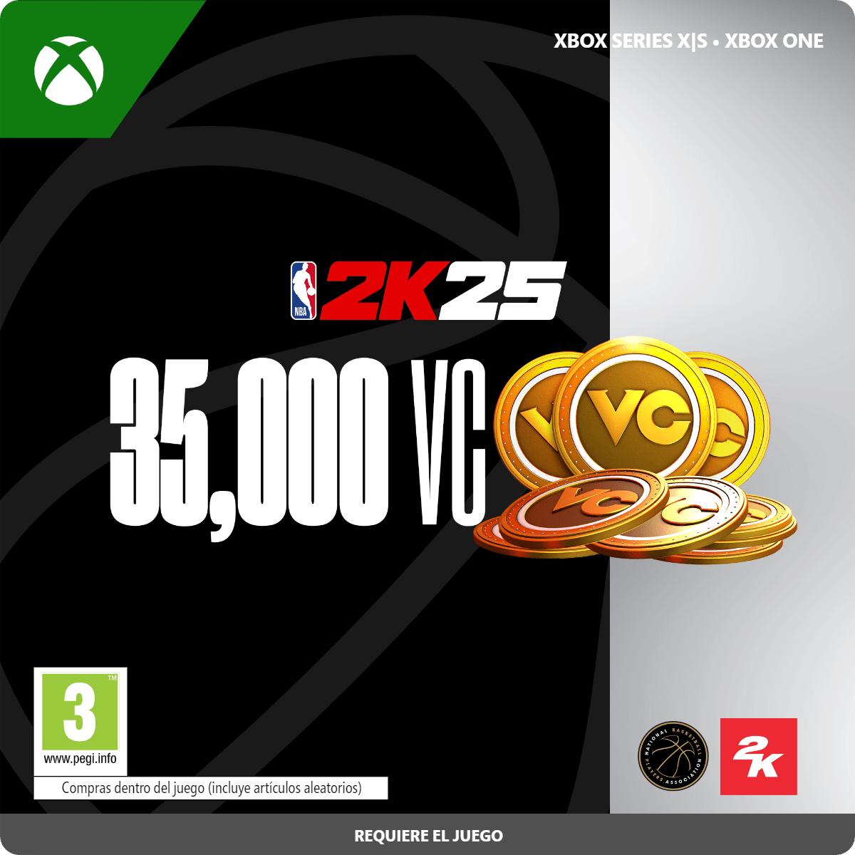 Paquete de 35.000 monedas virtuales de NBA 2K25