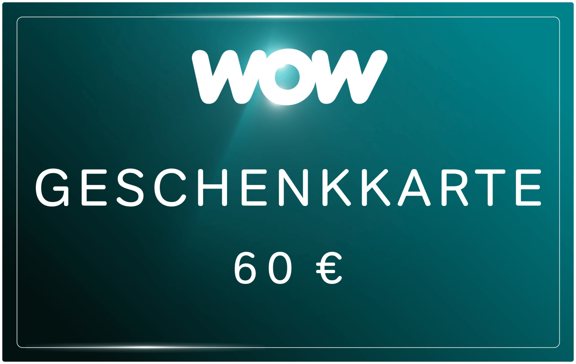 WOW Geschenkkarte 60€ per Email