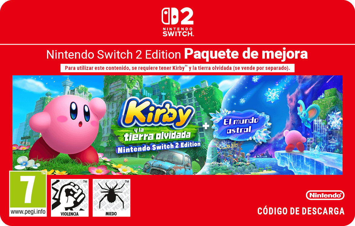 Kirbyyla tierra olvidada  Paquete de mejora a la versión Nintendo Switch 2 Edition + El mundo astral