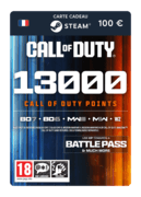 13 000 Points COD (Carte Cadeau Steam) - FR