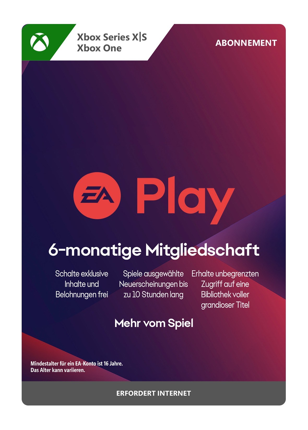 EA Play 6-monatige Mitgliedschaft