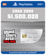 Great White Card GTA Online (PSN-gavekort) - DK