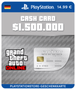 Great White Shark Card GTA Online (PSN Gift Card) - DE