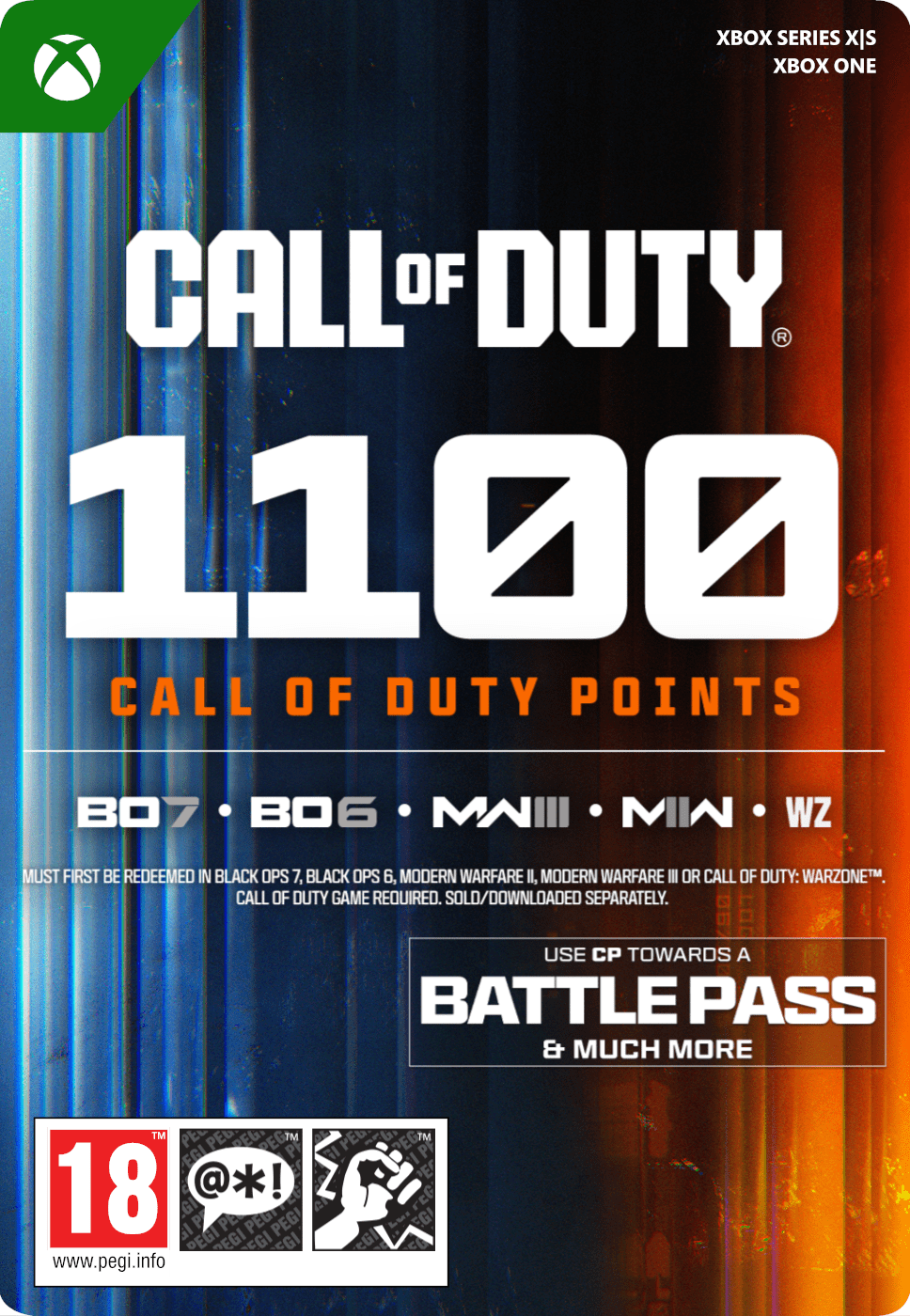 1100 CALL OF DUTY POINTS