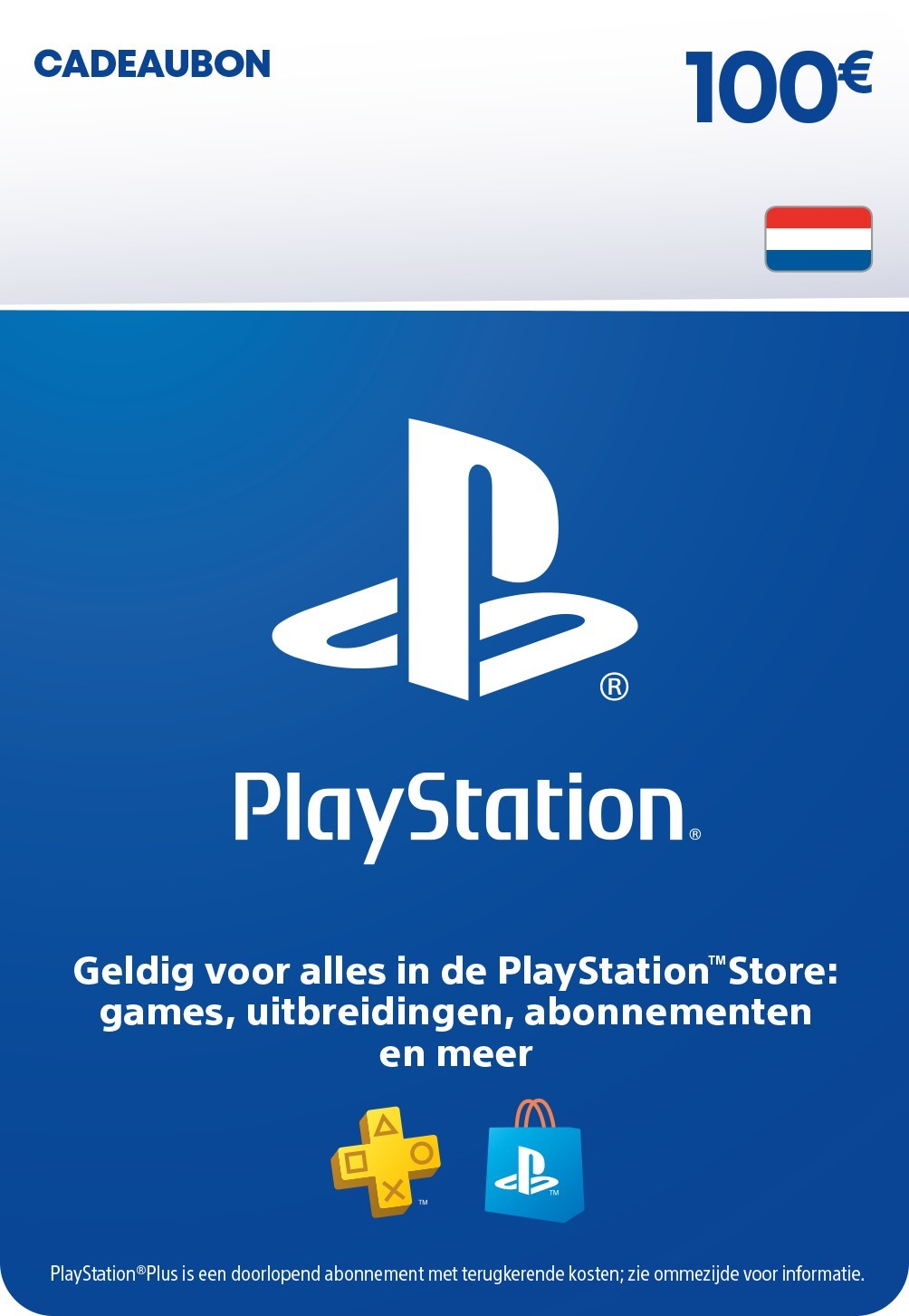 PlayStation Kaart 100 euro