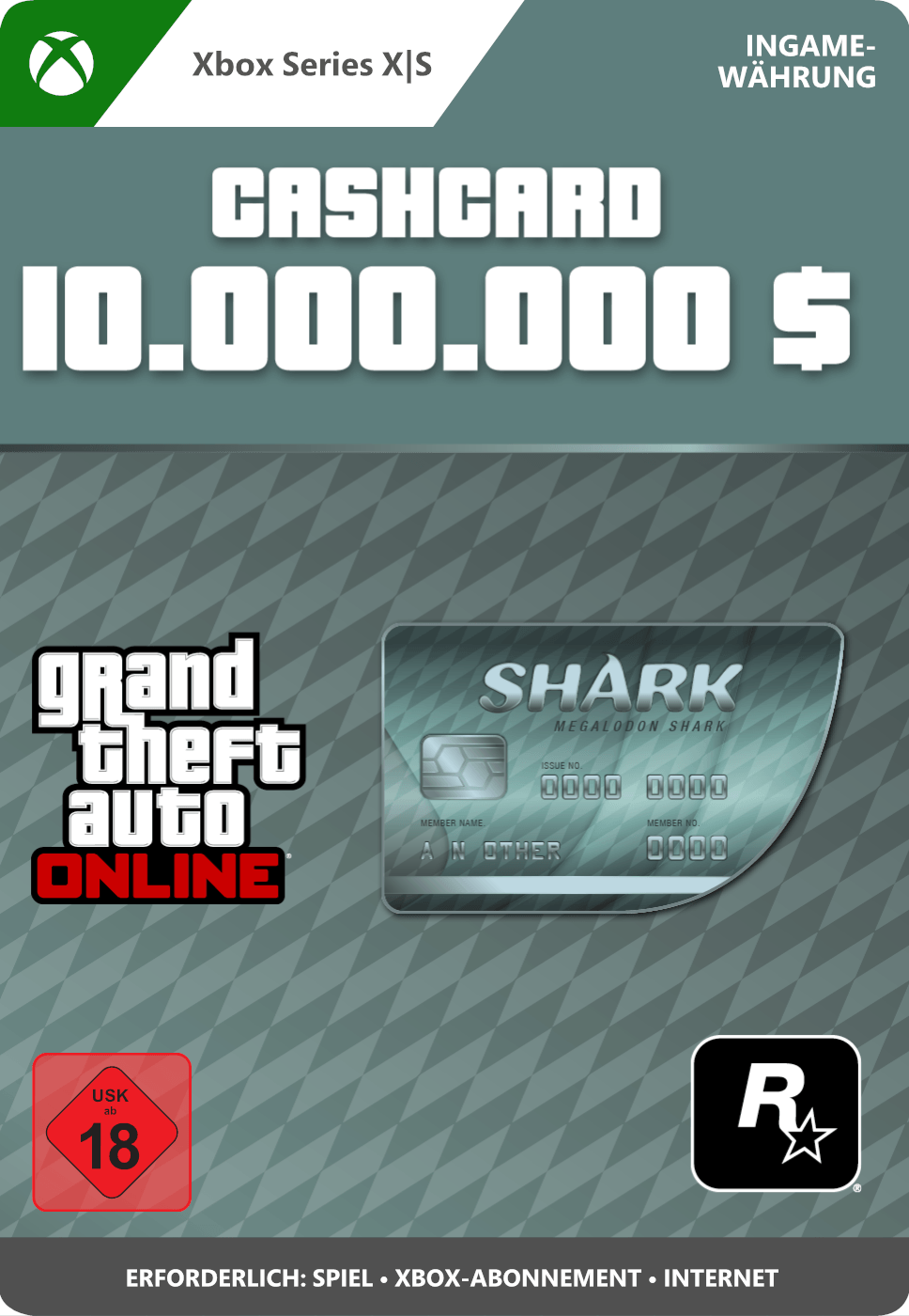 Megalodon Shark Card GTA Online (Xbox Series X|S)