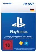 PlayStation Store Karte 79.99 Euros - DE