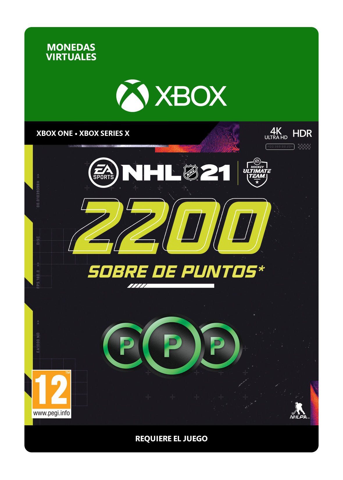 Sobre de 2200 NHL 21 Puntos