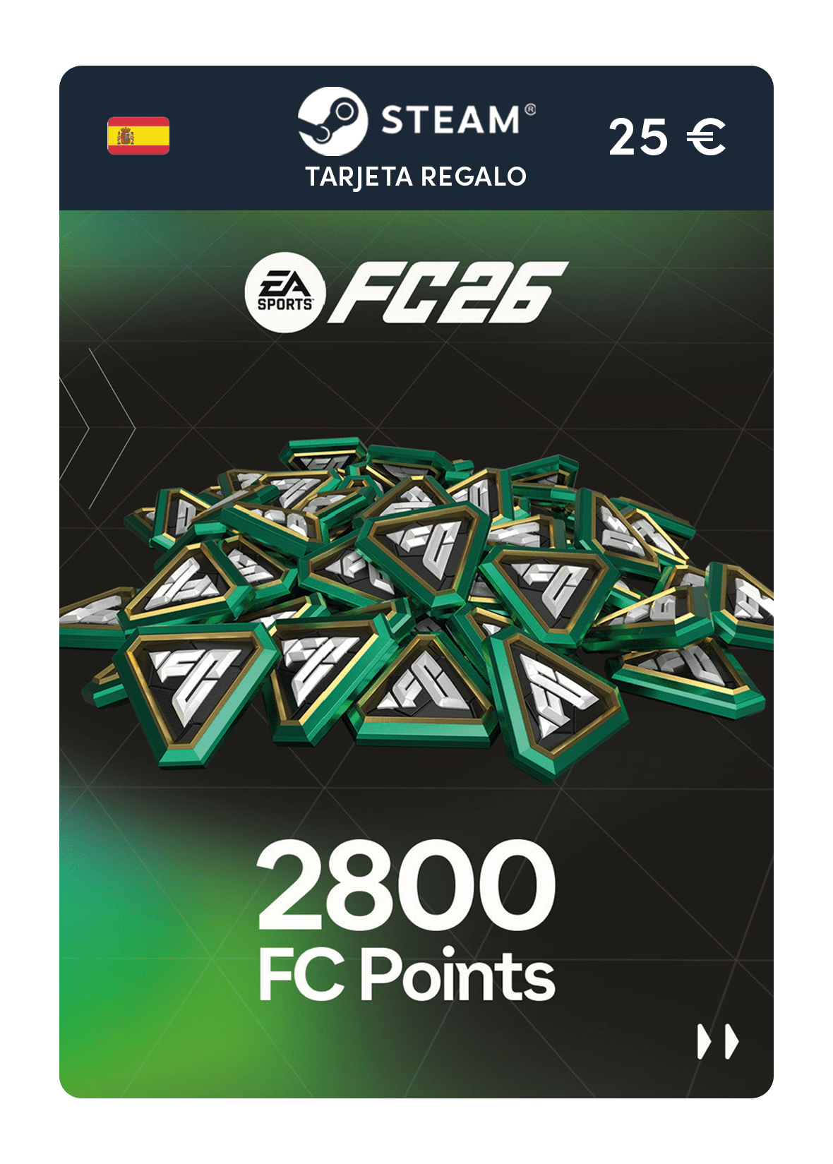 2800 puntos EA FC 26 (tarjeta regalo Steam)
