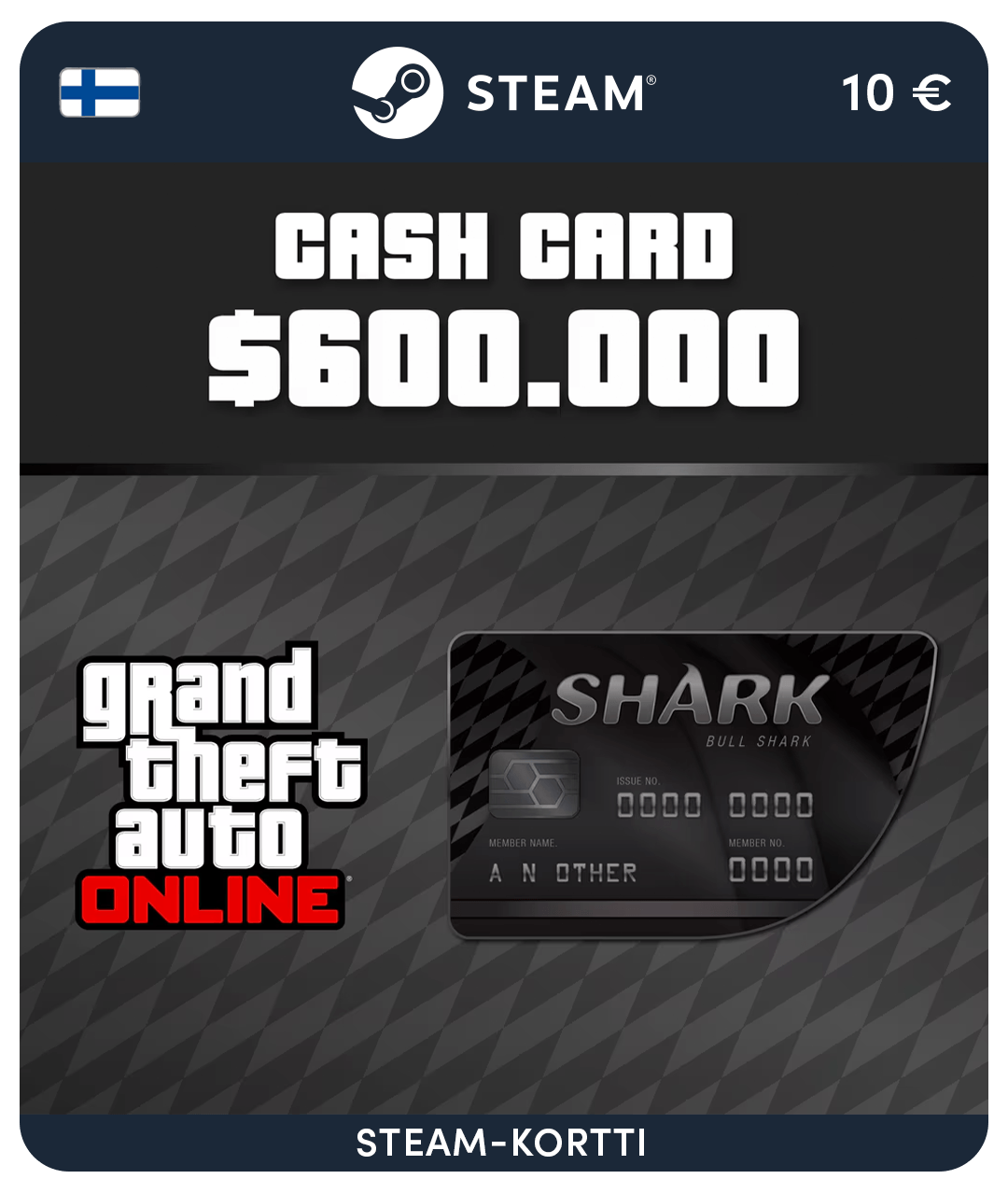 Bull Shark Card GTA Online (Steam-lahjakortti)