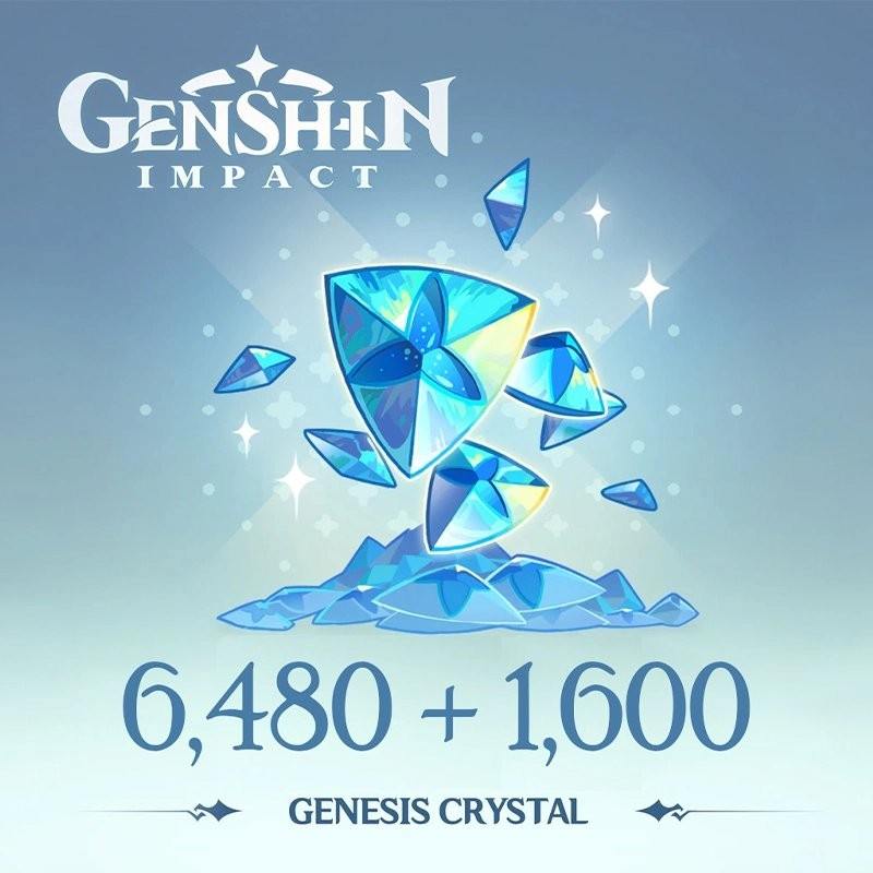 Genshin Impact 6480 + 1600 Genesis Crystals