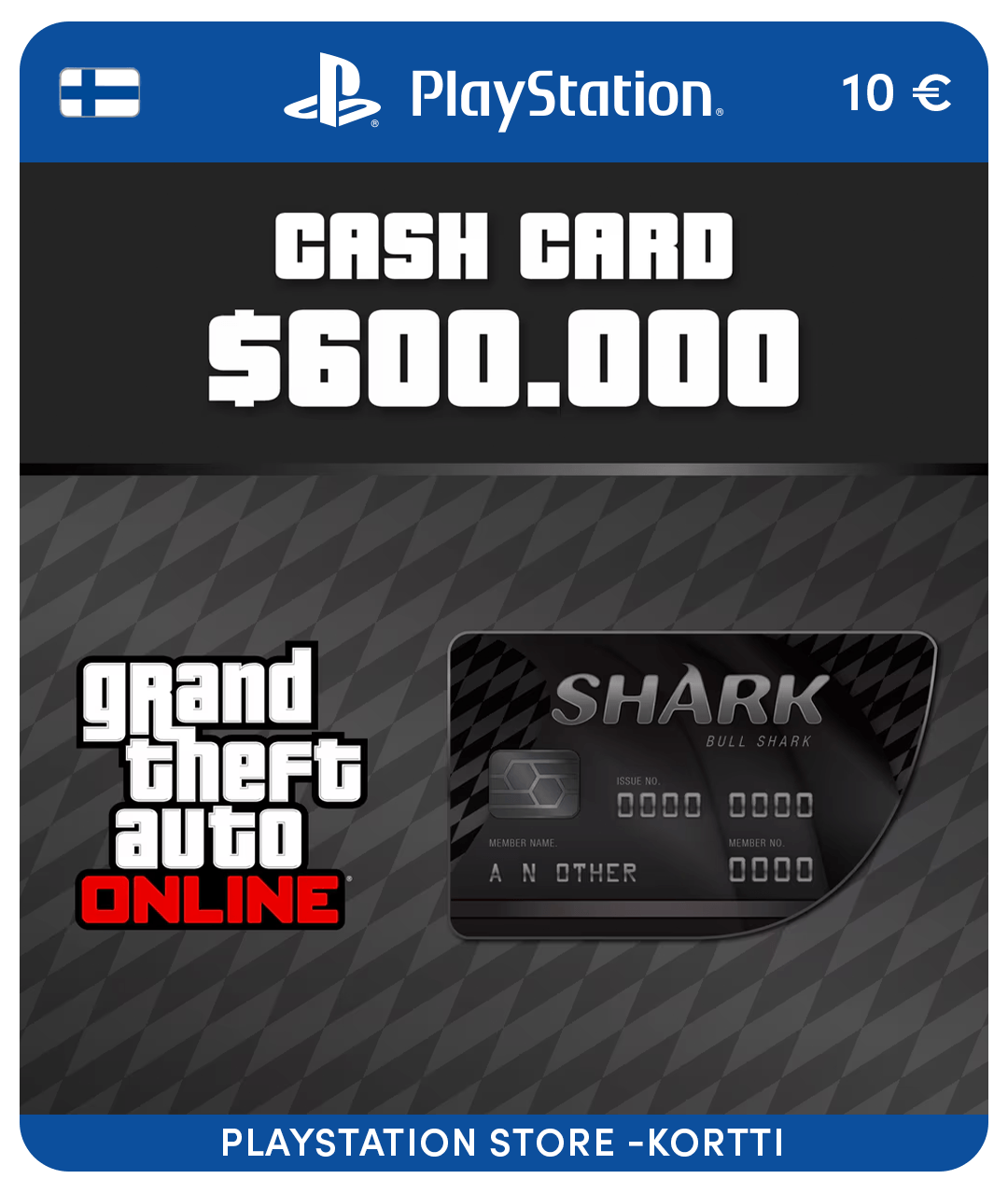 Bull Shark Card GTA Online (PSN-lahjakortti)