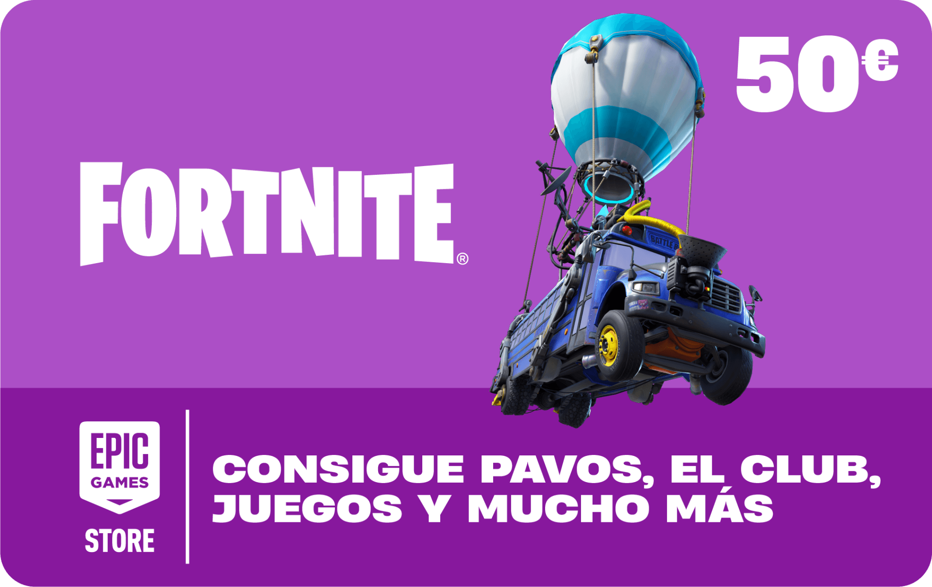 Tarjeta Pavos Fortnite Epic Games 50€