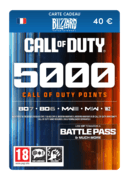 5 000 Points COD (Carte Cadeau Blizzard) - FR
