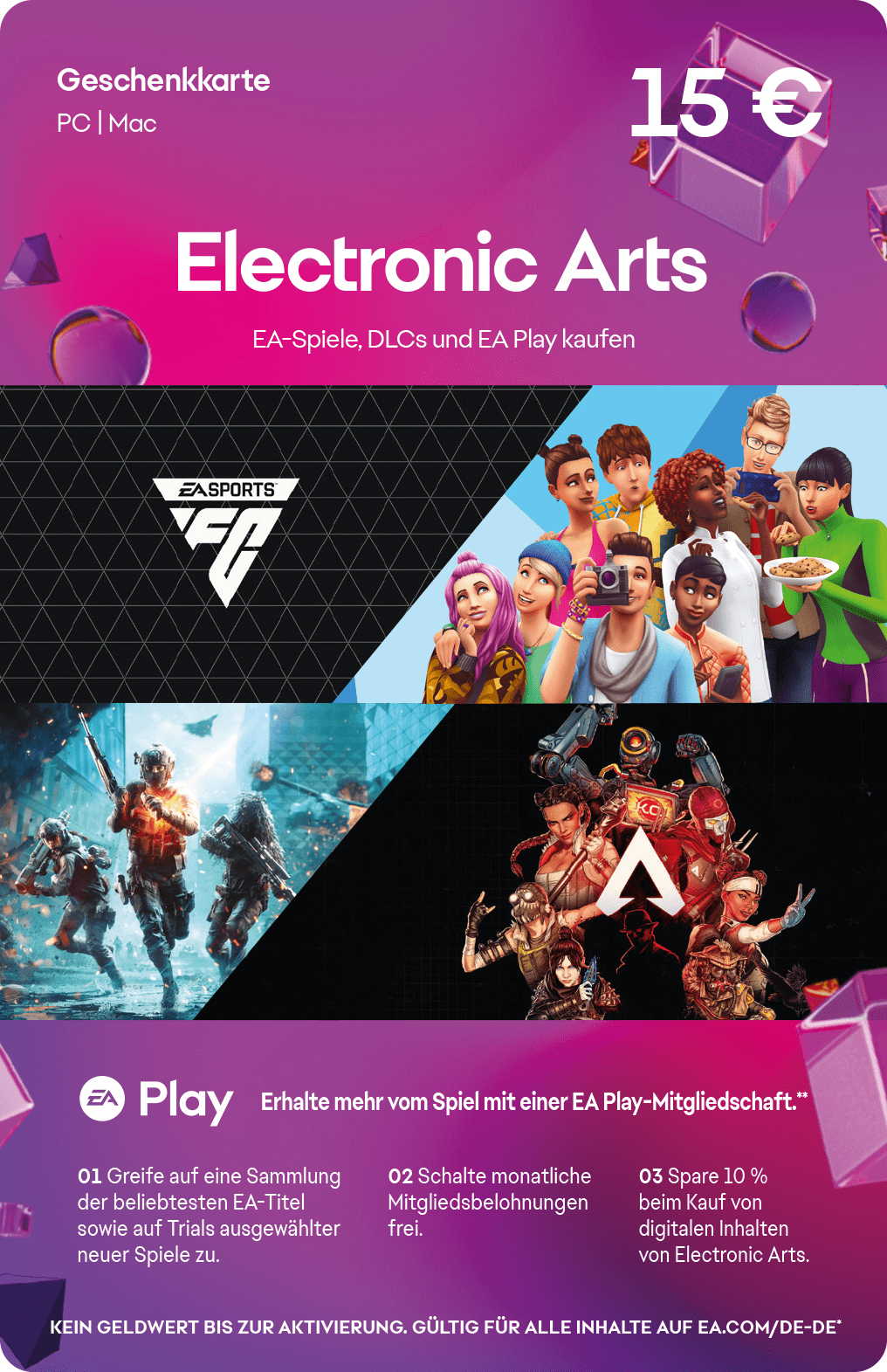 EA Geschenkkarte 15€