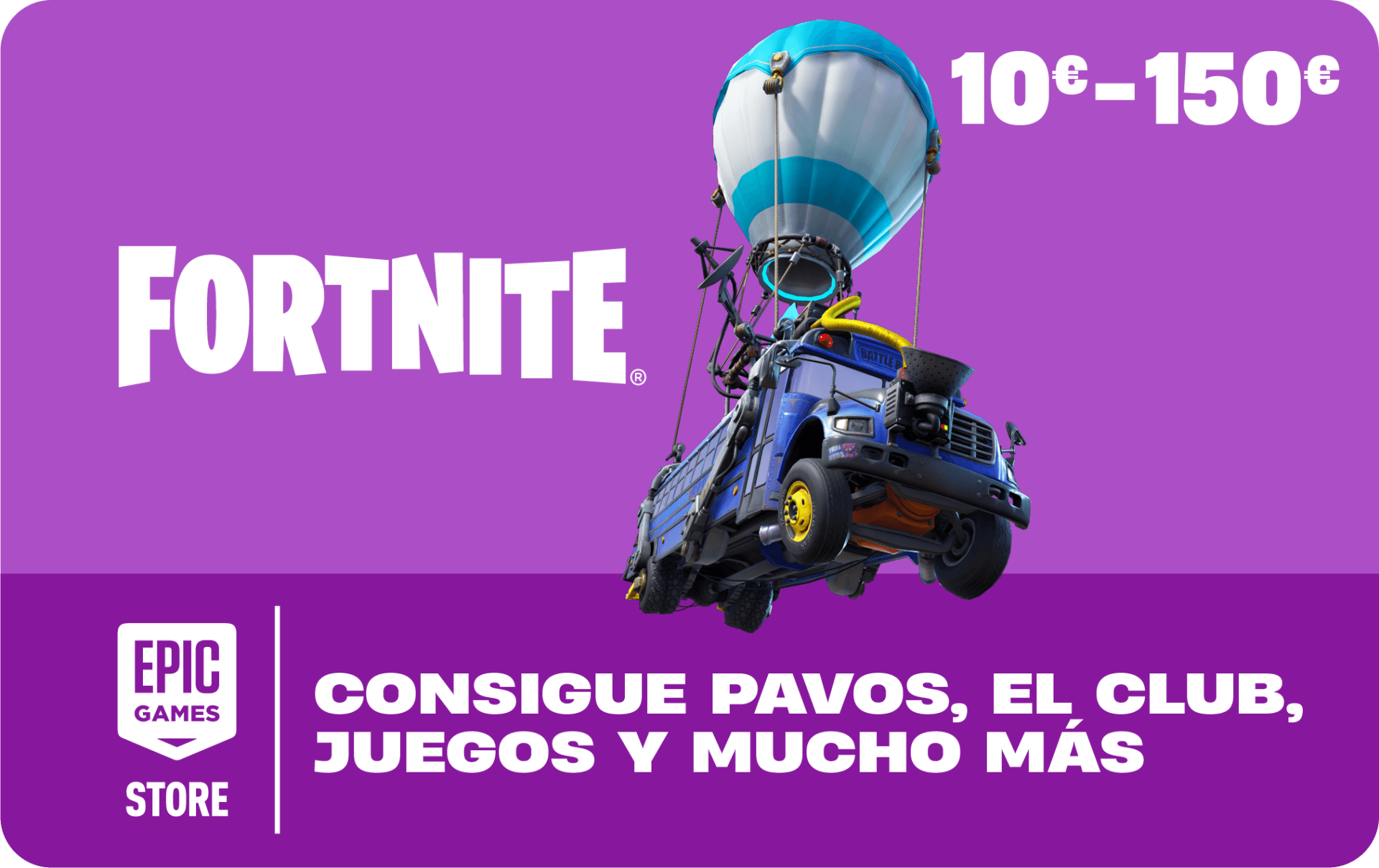 Tarjeta Pavos Fortnite Epic Games Variable
