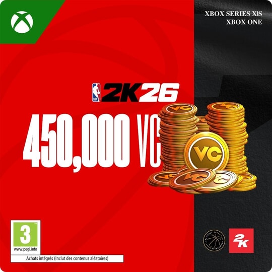 Pack de 450 000 VC (Monnaie virtuelle) NBA 2K26 - Xbox One / Xbox Series X|S - CH