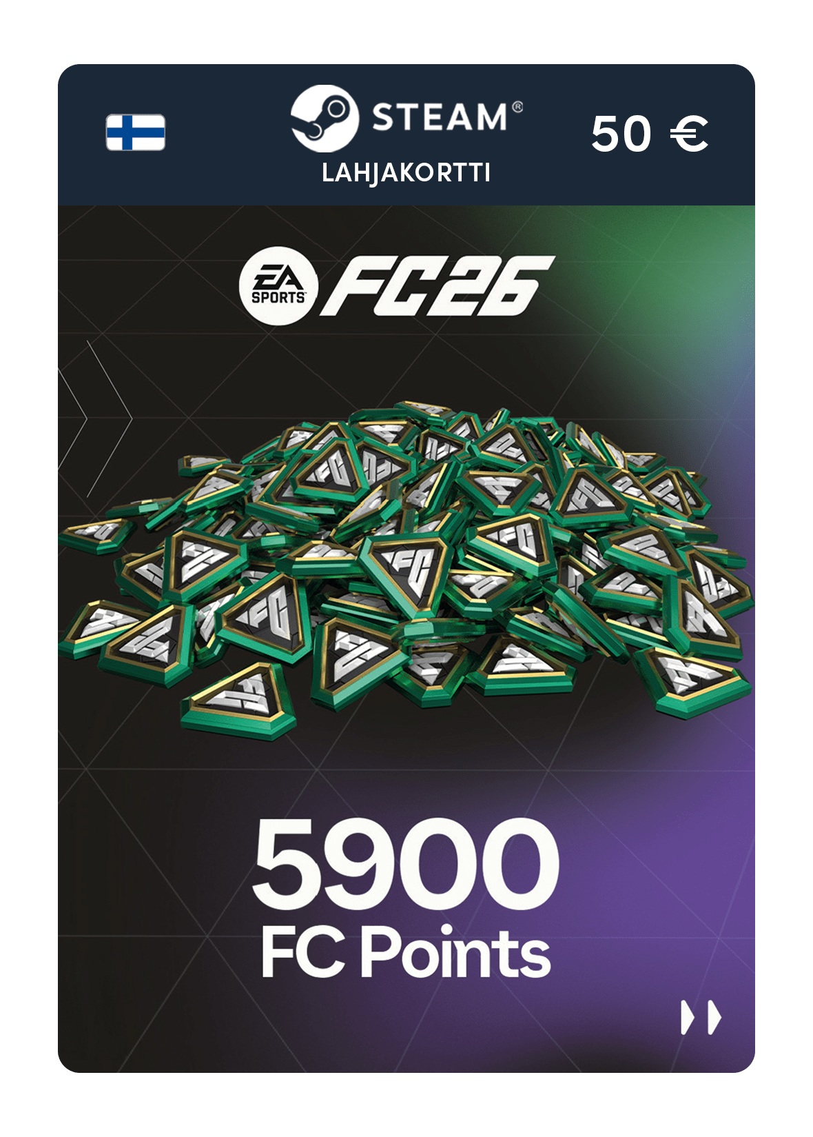 5 900 EA FC 26 -pistettä (Steam-lahjakortti)