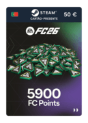 5900 pontos EA FC 26 (cartão-presente Steam) - PT