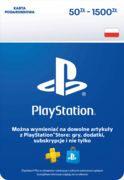 Karta podarunkowa PlayStation zmienna 50 - 1500 PLN - PL