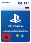 PlayStation Store Karte 109.99 Euros - DE