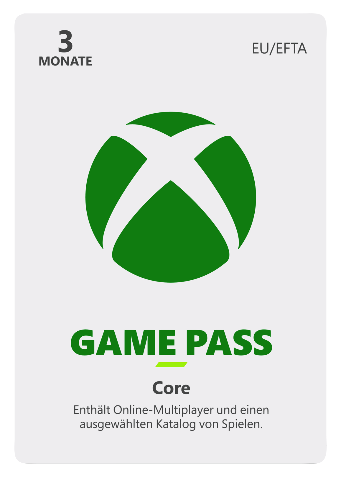 Xbox Game Pass Core 3 Monate