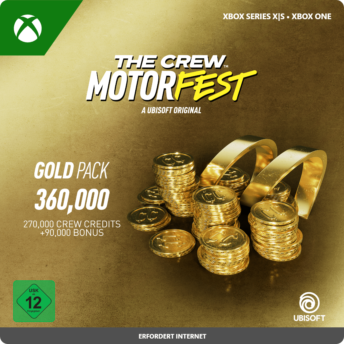 The Crew Motorfest Gold-Paket (360 000 Crew-Credits)